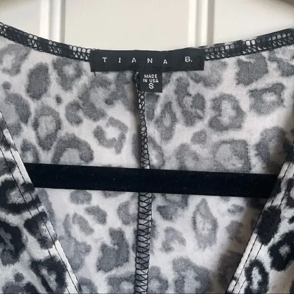 Tiana B. Black & White Sleeveless Animal-Print Maxi Dress; SZ S; NWOT - Picture 4 of 8